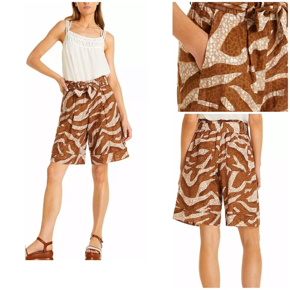 Marc Cain Brown Patterned Women Shorts